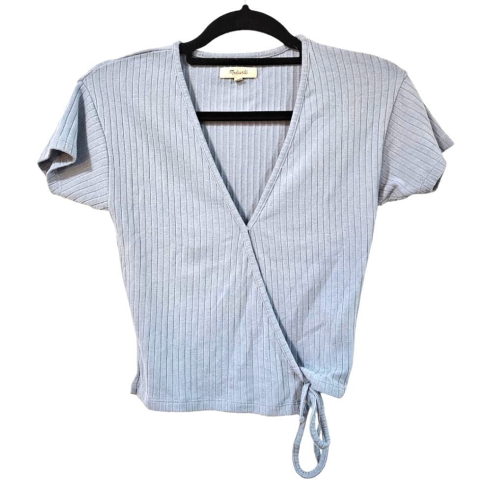 Madewell Ribbed Wrap Crop Top Size XS